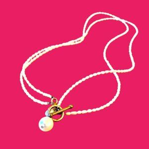 Vintage Genuine Freshwater Tiny White Pearl Beaded Double Strand Necklace